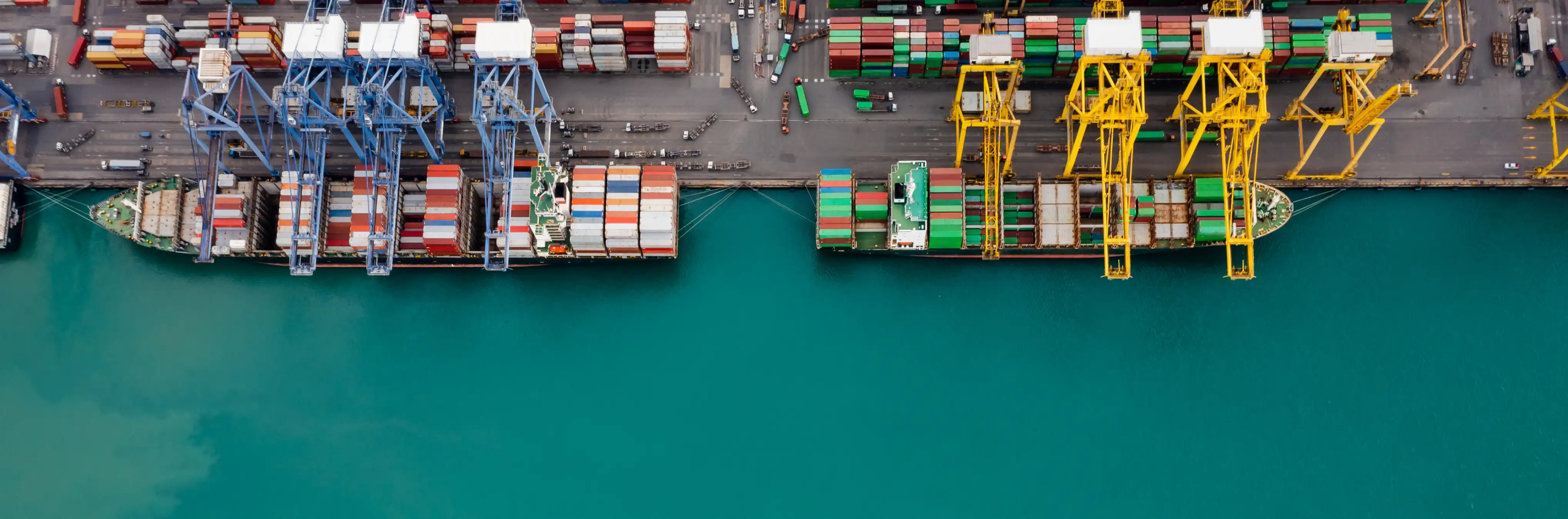 Aerial view of a global logistics and freight forwarding hub
