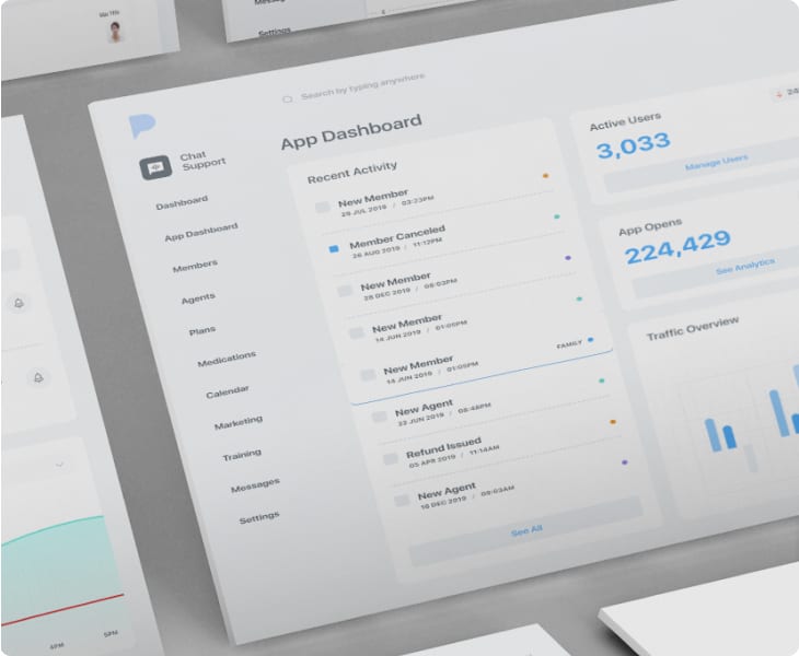PRAM specialty pharma app main dashboard